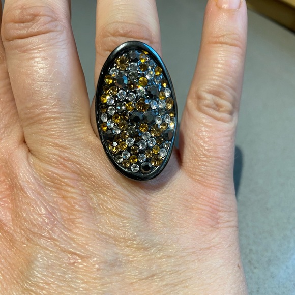 Multicolored crystal ring - Picture 3 of 5